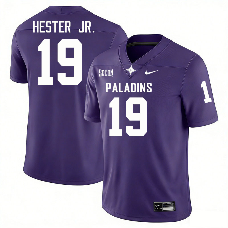 Furman Paladins #19 Devin Hester Jr. College Football Jerseys,Uniforms-Purple